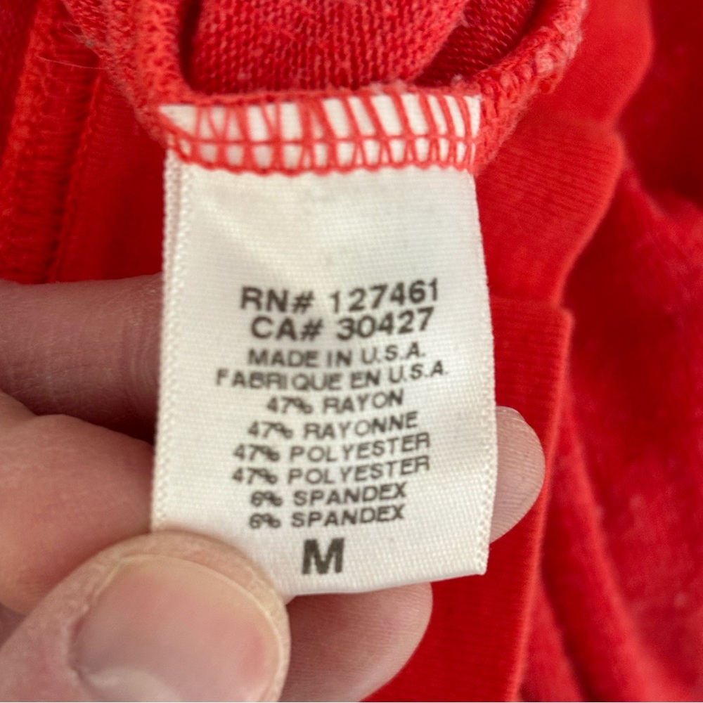 WILDFOX RARE Vintage Red Caveman Bones Baggy Beach Jumper Sweatshirt Medium - Picture 7 of 7